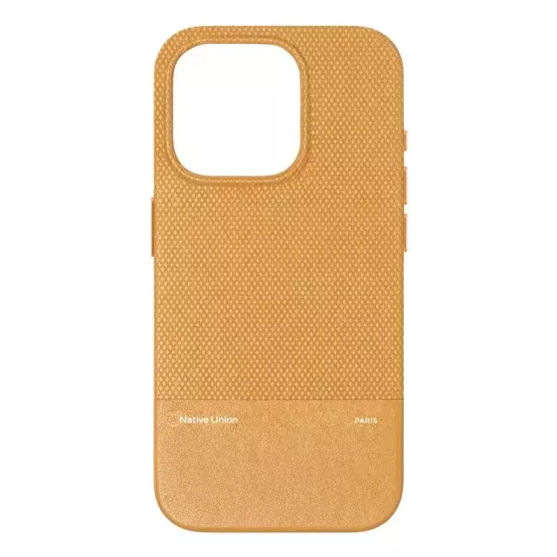 Dėklas Native Union (Re)Classic Case, skirtas iPhone 16 Pro, monochromatinis ochra