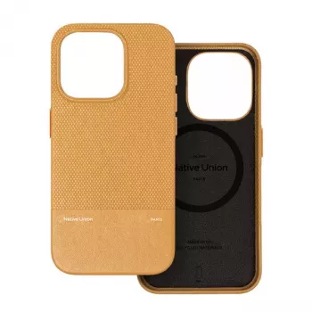 Dėklas Native Union (Re)Classic Case, skirtas iPhone 16 Pro, monochromatinis ochra