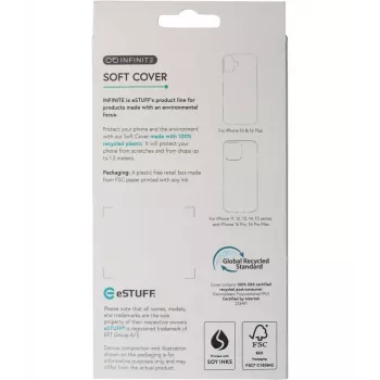 eSTUFF ES67100051 apsauginis dėklas iPhone 16 Plus 6,7 colių permatomas