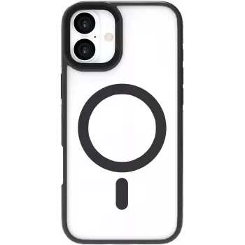 eSTUFF ES67141100 dėklas mobiliesiems telefonams 15,5 cm (6,1 colio) dangtelis permatomas juodas