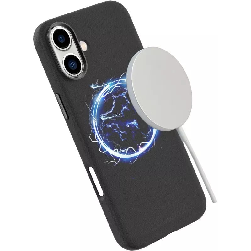 eSTUFF INFINITE VENICE ES67160020 odinis magnetinis dėklas iPhone 16, juodas