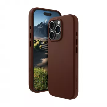 Dėklas dbramante1928 Roskilde – piniginė su dangteliu, odinis, rudas, skirtas Apple iPhone 16 Pro Max