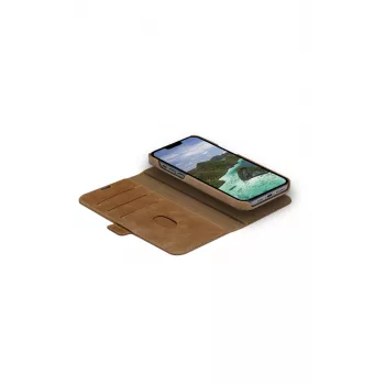 Dėklas Folio dbramante1928 Lynge iPhone 14 Plus Tan 3 kortelių kišenės