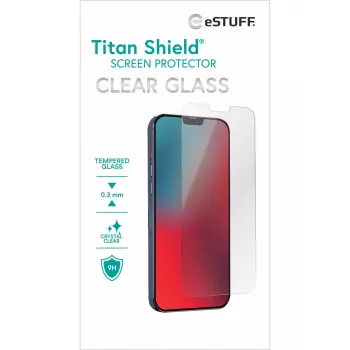 eSTUFF ES501150 Titan Shield® grūdinto stiklo ekrano apsauga Apple iPhone 12 / 12 Pro, skaidri, 1 vnt.