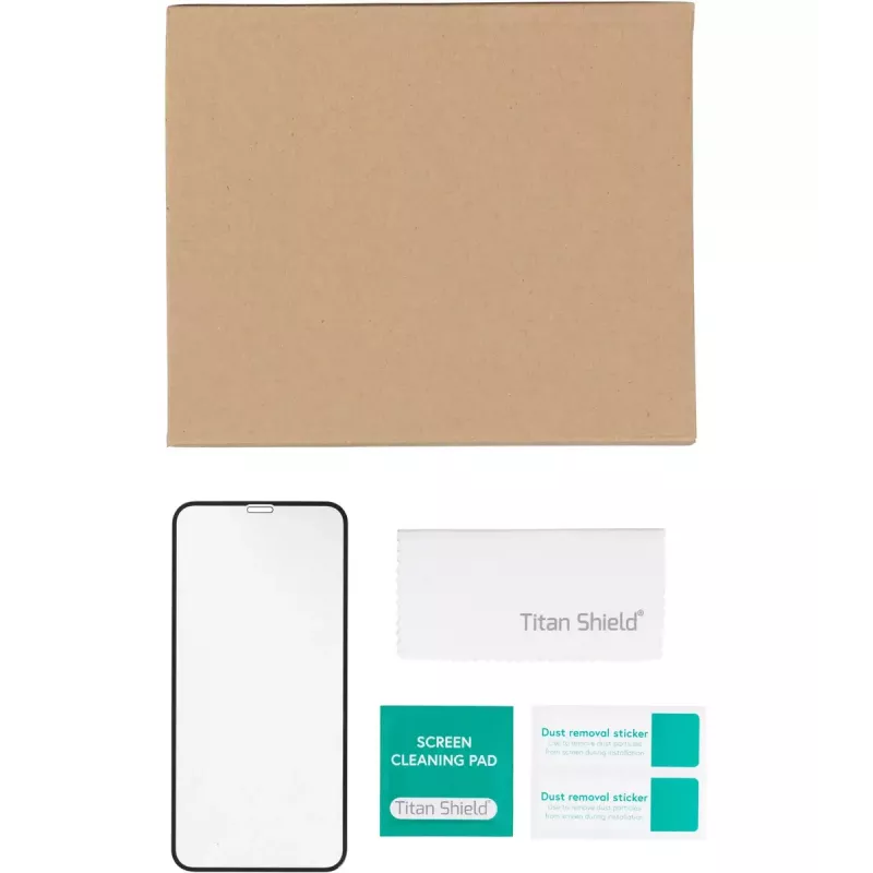 eSTUFF TITAN SHIELD® apsauginis stiklas Apple iPhone 12/12 Pro skaidrus, 25 vnt. BULK pakuotė