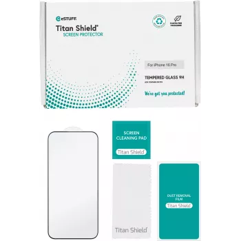 Skaidrus apsauginis stiklas eSTUFF ES501423-50BULK Apple iPhone 16 Pro, atsparus įbrėžimams, nedūžtantis