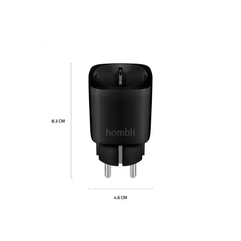 Hombli išmanus kištukas HBPP-0205, 3680 W, naudoti viduje, juodas, 2+1 pasiūlymo rinkinys (3 vnt.)