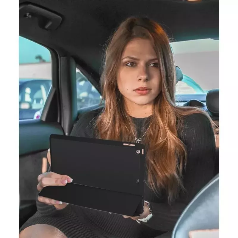 eSTUFF SEATTLE dėklas iPad 9.7 2018/2017 - pilka PU oda