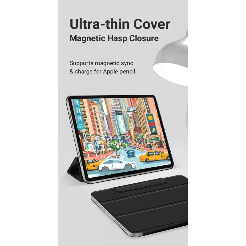 eSTUFF COLORADO Magnet Dėklas iPad 12.9 Pro 2022/2021/2020 - Juodas