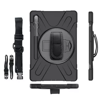 Apsauginis dėklas eSTUFF CHICAGO Full Body Defender Samsung Galaxy Tab S8/S7, juodas