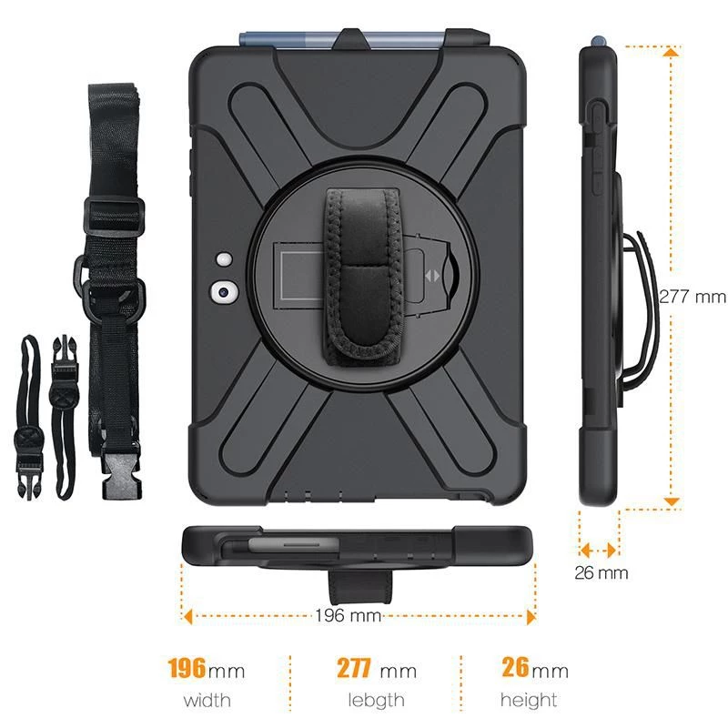 Dėklas eSTUFF AUSTIN Defender Case, Microsoft Surface Go 3/Go 2/Go, juodas