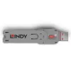Lindy USB Type A prievado blokavimo raktas rožinis