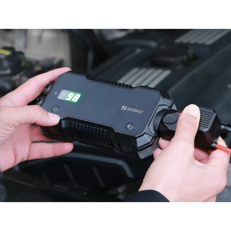 Automobilio užvedimo starteris Powerbank Sandberg 10000 mAh USB Type-A Type-C juodas