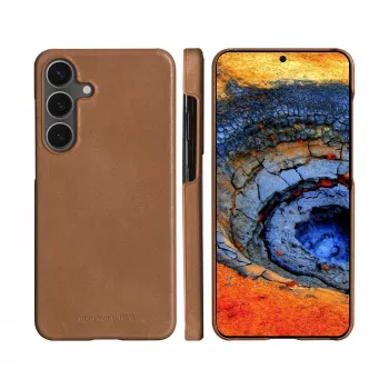 dbramante1928 Lynge dėklas Samsung Galaxy S25, odinis, atverčiamas, Tan