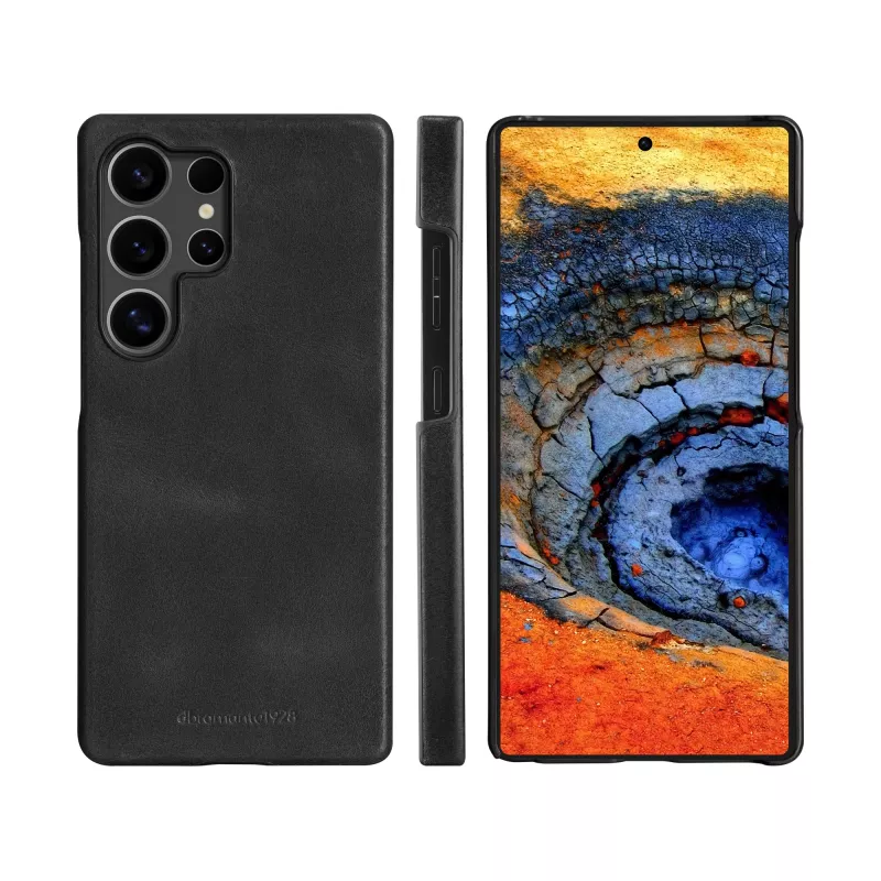 dbramante1928 Lynge LMSUGTBL6470 knygutės tipo dėklas Samsung Galaxy S25 Ultra, grūdėta oda, juodas