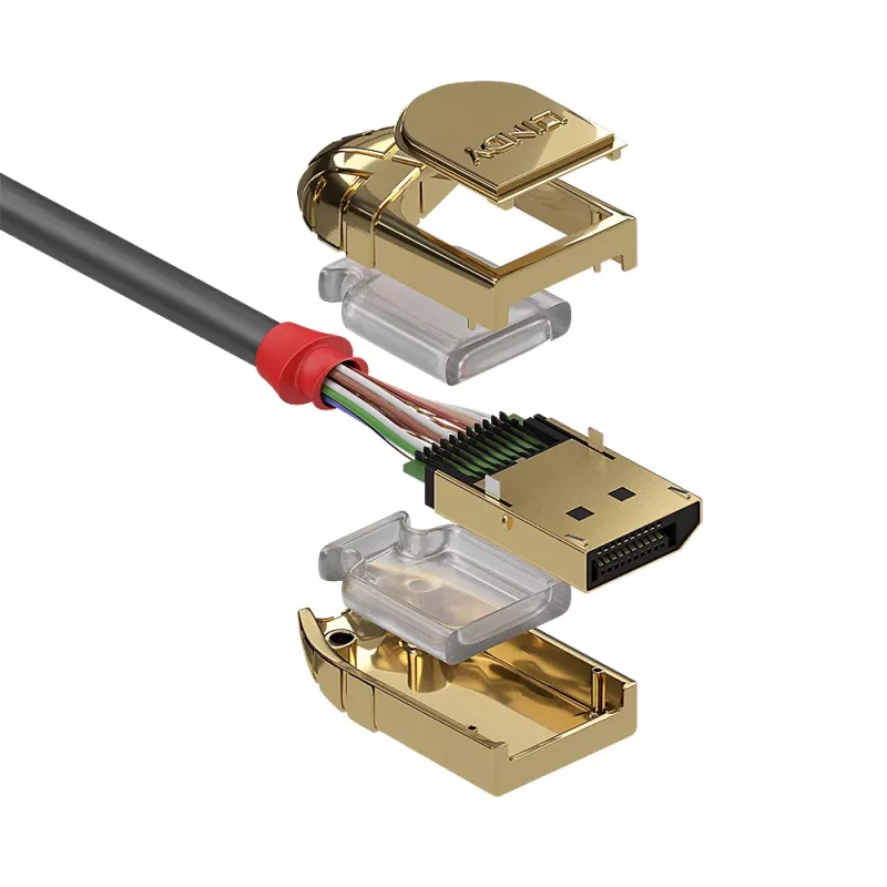 Lindy 3 m DisplayPort 1.4 laidas, Gold Line