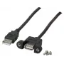 Microconnect USBAAF1PANEL2 USB 2.0 kabelis 1,8 m USB A juodas