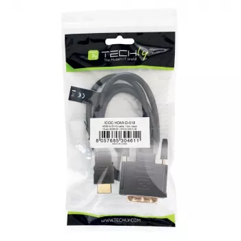 Techly HDMI į DVI-D laidas 1,8 m ICOC HDMI-D-018
