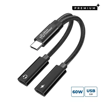 Microconnect MC-USBC-CFCF USB-C laidas USB 2.0 0.13 m sidabrinis