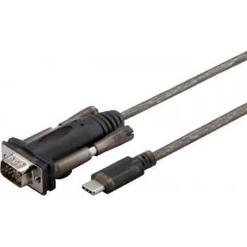 Microconnect USB3.1CRS232 USB-C į DB9 (RS-232) serijinis kabelis, 1 m, juodas