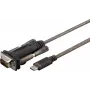 Microconnect USB3.1CRS232 USB-C į DB9 (RS-232) serijinis kabelis, 1 m, juodas