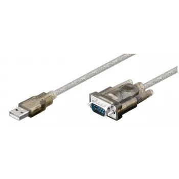 Microconnect 68875 serijinis kabelis 1,5 m USB-A → VGA (D-Sub) permatomas