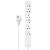 Microconnect MC-GRU0605DKW ilginimo laidas 5 m 6 kištukinių lizdų Baltas