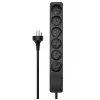 Microconnect MC-GRU0610DKB ilginimo laidas 10 m 6 kištukinių lizdų Vidaus juodas