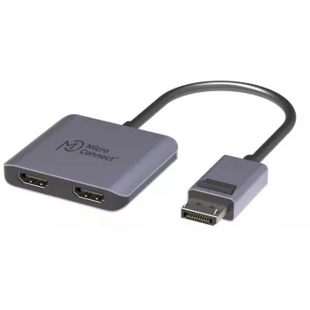 MicroConnect MC-DP-2XHDMI adapteris DisplayPort į 2x HDMI, dviguba HDMI lizdai, 4K palaikymas