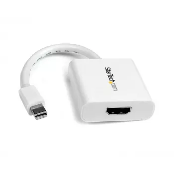StarTech.com Mini DisplayPort į HDMI adapteris – mDP į HDMI vaizdo keitiklis – 1080p – Mini DP ar Thunderbolt 1/2 Mac/PC prie HDMI monitoriaus/ekrano/TV – pasyvus mDP 1.2 į HDMI kištukas – baltas