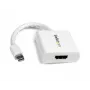 StarTech.com Mini DisplayPort į HDMI adapteris – mDP į HDMI vaizdo keitiklis – 1080p – Mini DP ar Thunderbolt 1/2 Mac/PC prie HDMI monitoriaus/ekrano/TV – pasyvus mDP 1.2 į HDMI kištukas – baltas