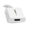 StarTech.com Mini DisplayPort į HDMI adapteris – mDP į HDMI vaizdo keitiklis – 1080p – Mini DP ar Thunderbolt 1/2 Mac/PC prie HDMI monitoriaus/ekrano/TV – pasyvus mDP 1.2 į HDMI kištukas – baltas
