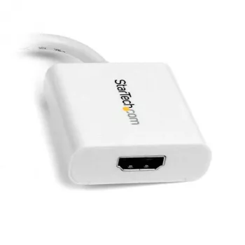 StarTech.com Mini DisplayPort į HDMI adapteris – mDP į HDMI vaizdo keitiklis – 1080p – Mini DP ar Thunderbolt 1/2 Mac/PC prie HDMI monitoriaus/ekrano/TV – pasyvus mDP 1.2 į HDMI kištukas – baltas