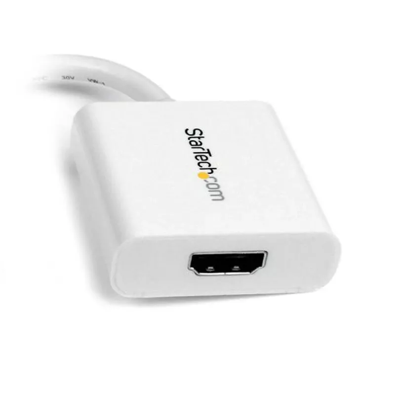 StarTech.com Mini DisplayPort į HDMI adapteris – mDP į HDMI vaizdo keitiklis – 1080p – Mini DP ar Thunderbolt 1/2 Mac/PC prie HDMI monitoriaus/ekrano/TV – pasyvus mDP 1.2 į HDMI kištukas – baltas