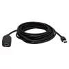 Manhattan USB-A į USB-A ilginamasis kabelis, 5 m, aktyvus, 5 Gbps (USB 3.2 Gen1), su stiprintuvu, juodas