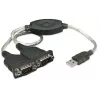 USB-A į 2x RS232 (DB9) konverterio laidas Manhattan PL-2303RA