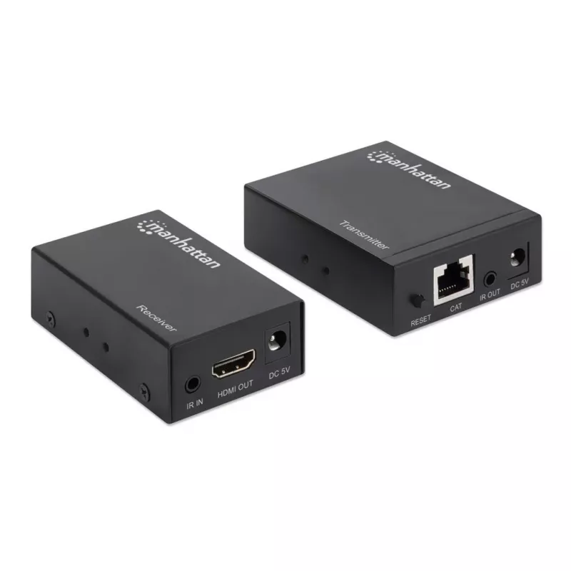 MANHATTAN HDMI 1080p Ethernet vaizdo perdavimo rinkinys, iki 50 m per vieną Cat6 kabelį, TX ir RX moduliai, IR palaikymas, trejų metų garantija