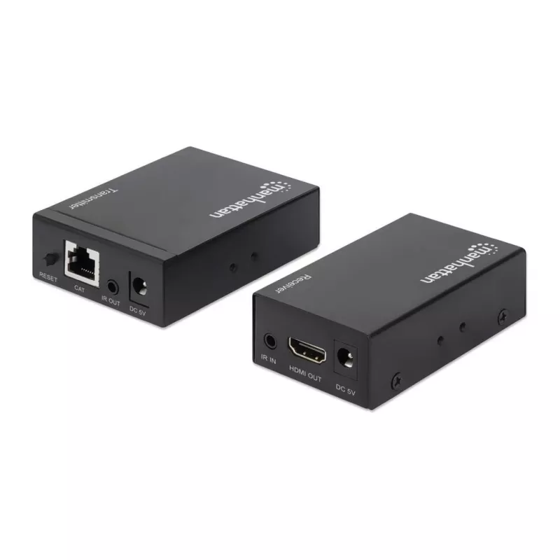 MANHATTAN HDMI 1080p Ethernet vaizdo perdavimo rinkinys, iki 50 m per vieną Cat6 kabelį, TX ir RX moduliai, IR palaikymas, trejų metų garantija