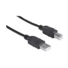 USB-A į USB-B laidas Manhattan 333368 1,8 m Vyriškas-Vyriškas Juodas