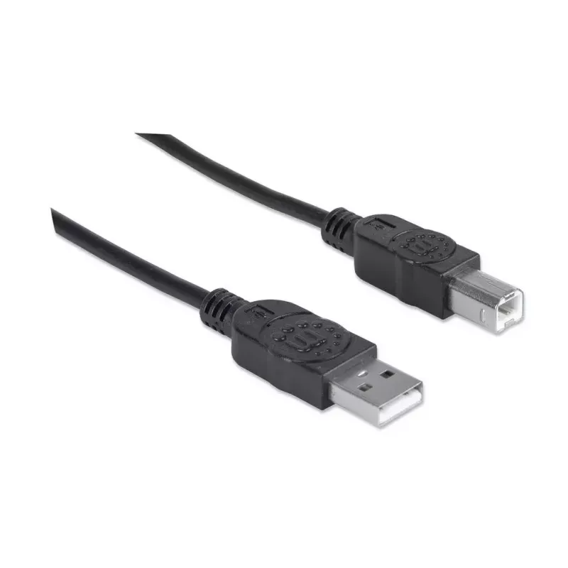 USB-A į USB-B laidas Manhattan 333368 1,8 m Vyriškas-Vyriškas Juodas