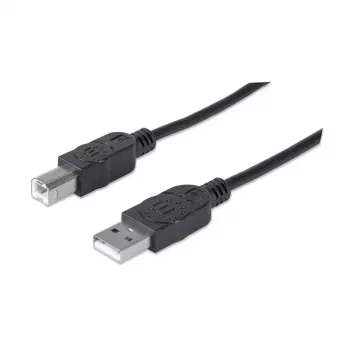 USB-A į USB-B laidas Manhattan 333368 1,8 m Vyriškas-Vyriškas Juodas
