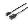 Equip USB 2.0 Type A aktyvus prailginimo kabelis vyriškas į moterišką, 15 m