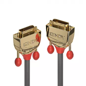 Lindy 0,5 m DVI-D Dual Link laidas, Gold Line