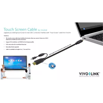 Vivolink PROUSBCHDMIUSBB5 USB laidas USB 3.2 Gen 1 (3.1 Gen 1) 5 m USB C Juodas