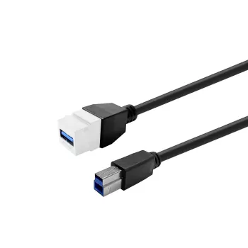 VivoLink USB 3.0 Type-A ilginimo laidas, moteriškas–moteriškas, baltas, PROKEYUSB3AFBM5W
