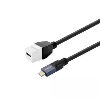 VivoLink PROKEYUSBCFM0 5W USB-C lizdo keystone įdėklas – montavimui į skydą, PCB ar sieninę plokštę