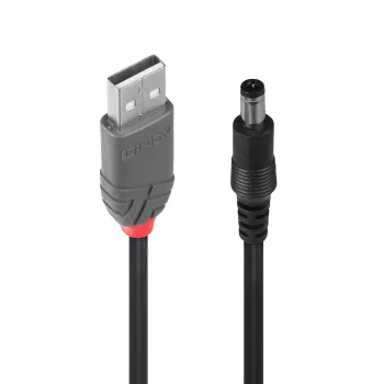 Adapterinis laidas USB A kištukas - DC 5,5/2,1 mm kištukas Lindy 70268