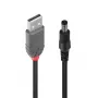 Adapterinis laidas USB A kištukas - DC 5,5/2,1 mm kištukas Lindy 70268