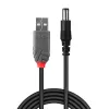 Adapterinis laidas USB A kištukas - DC 5,5/2,1 mm kištukas Lindy 70268