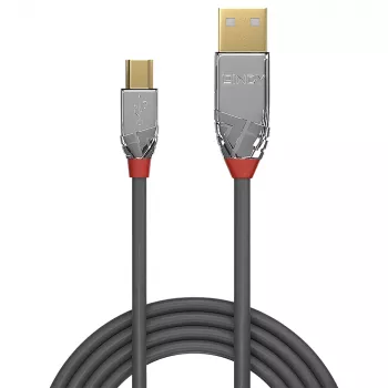 Lindy 0,5 m USB 2.0 Type A – Mini-B laidas, Cromo Line